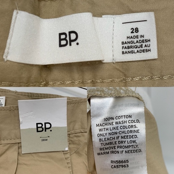 Nordstrom Bp lightweight Cargo pants Beige Wash Sz 28 NWT - Picture 10 of 11